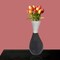 Uniquewise Aluminium-Casted Modern Decorative Flower Table Vase, Two Tone Black and Silver 9.75 Inch QI004134.L - alternate 5